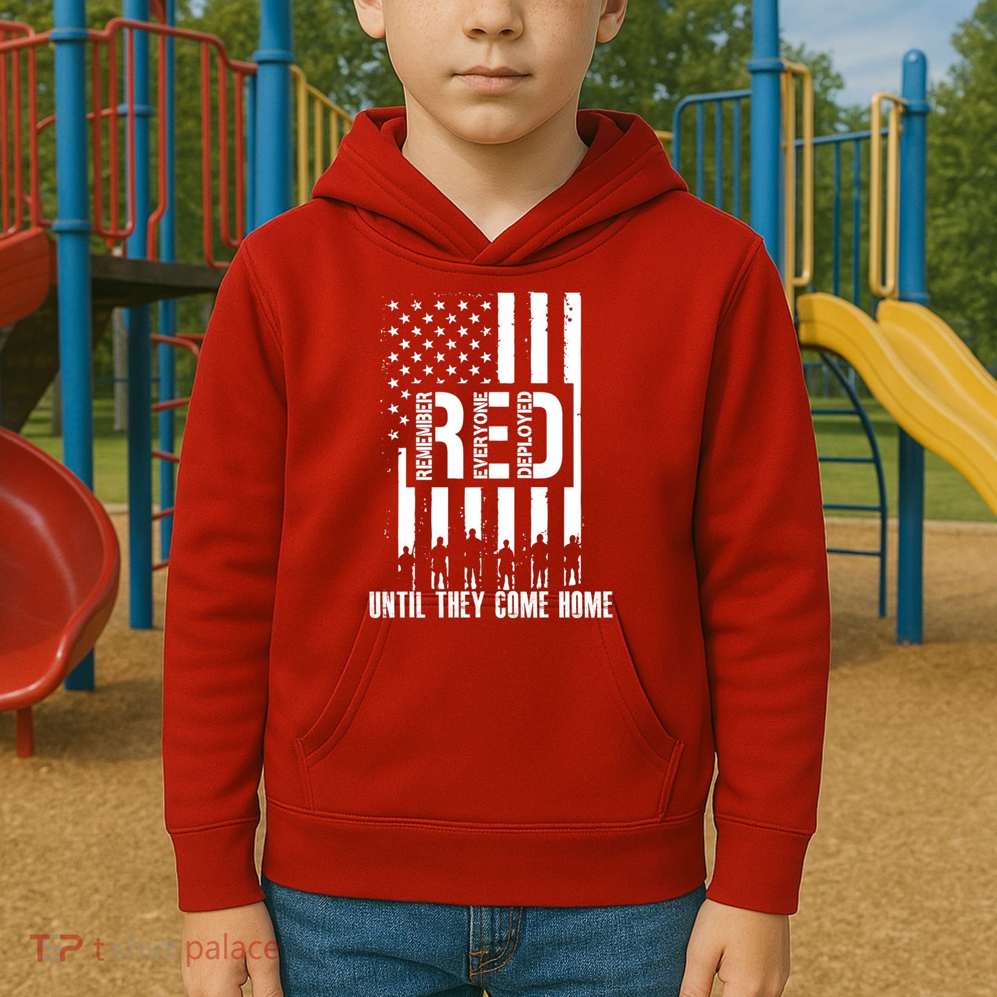 Red Friday Until They Come Home Kids Hoodie