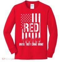 Red Friday Until They Come Home Kids Long Sleeve Shirt thumb 0