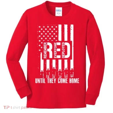 Red Friday Until They Come Home Kids Long Sleeve Shirt