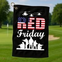 Red Friday Veterans Tribute Golf Towel thumb 1