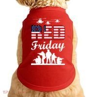Red Friday Veterans Tribute Doggie Tank thumb 0
