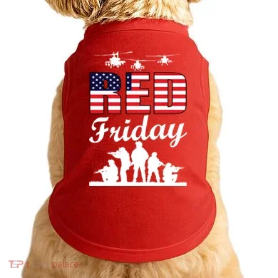 Red Friday Veterans Tribute Doggie Tank