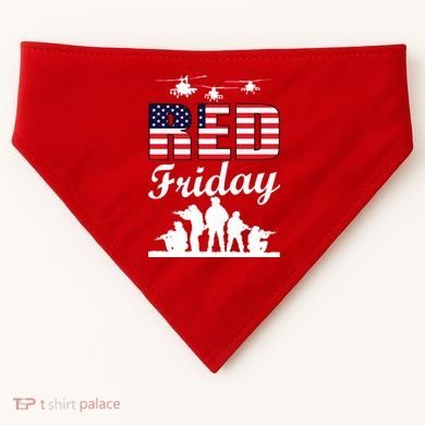 Red Friday Veterans Tribute USA-Made Doggie Bandana