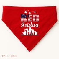 Red Friday Veterans Tribute USA-Made Doggie Bandana thumb 0