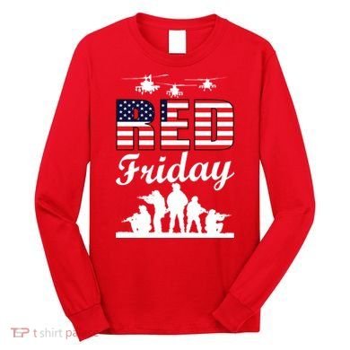 Red Friday Veterans Tribute Long Sleeve Shirt