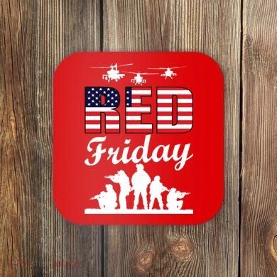 Red Friday Veterans Tribute Coaster