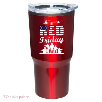 Red Friday Veterans Tribute Tumbler
