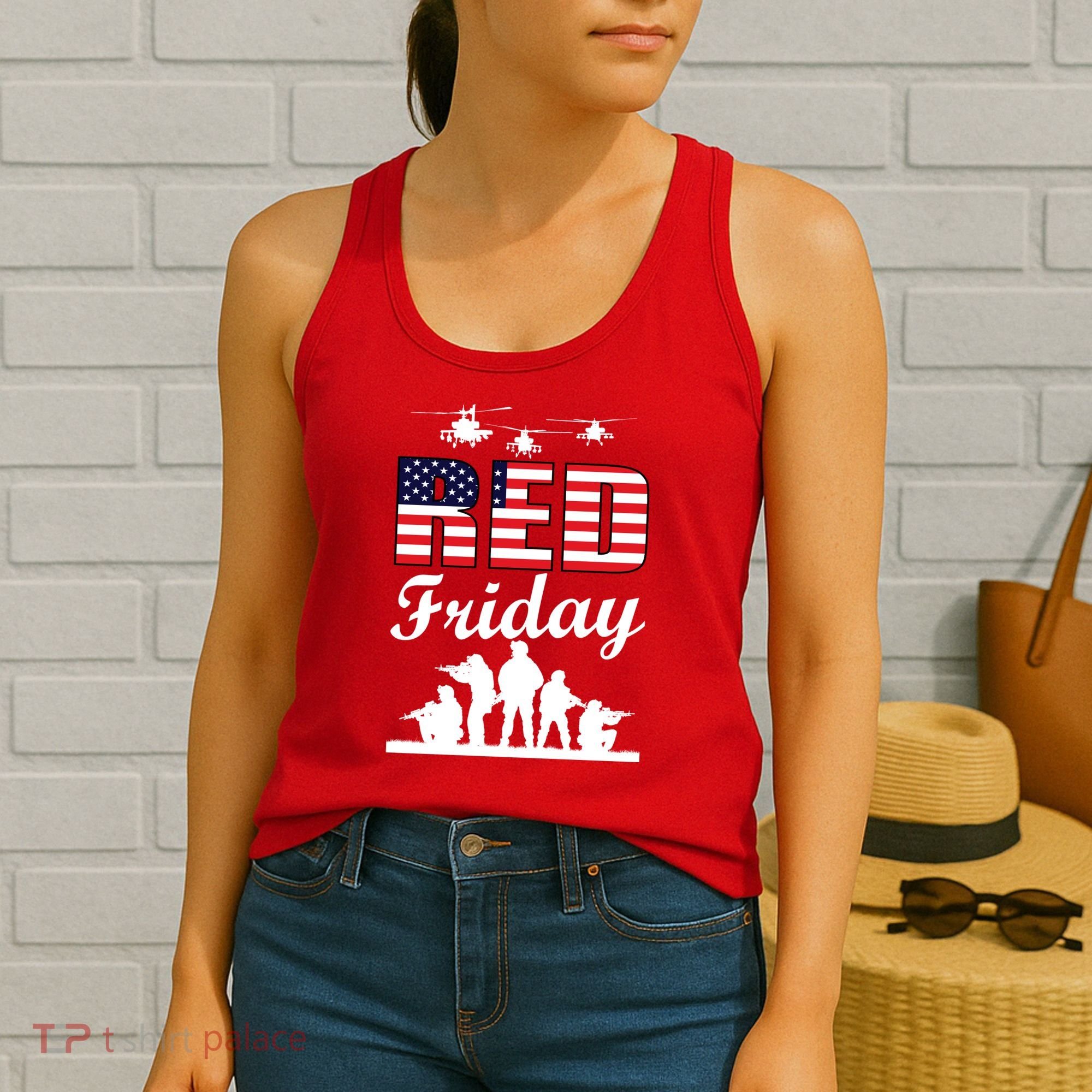 Red Friday Veterans Tribute Women's Tank Top