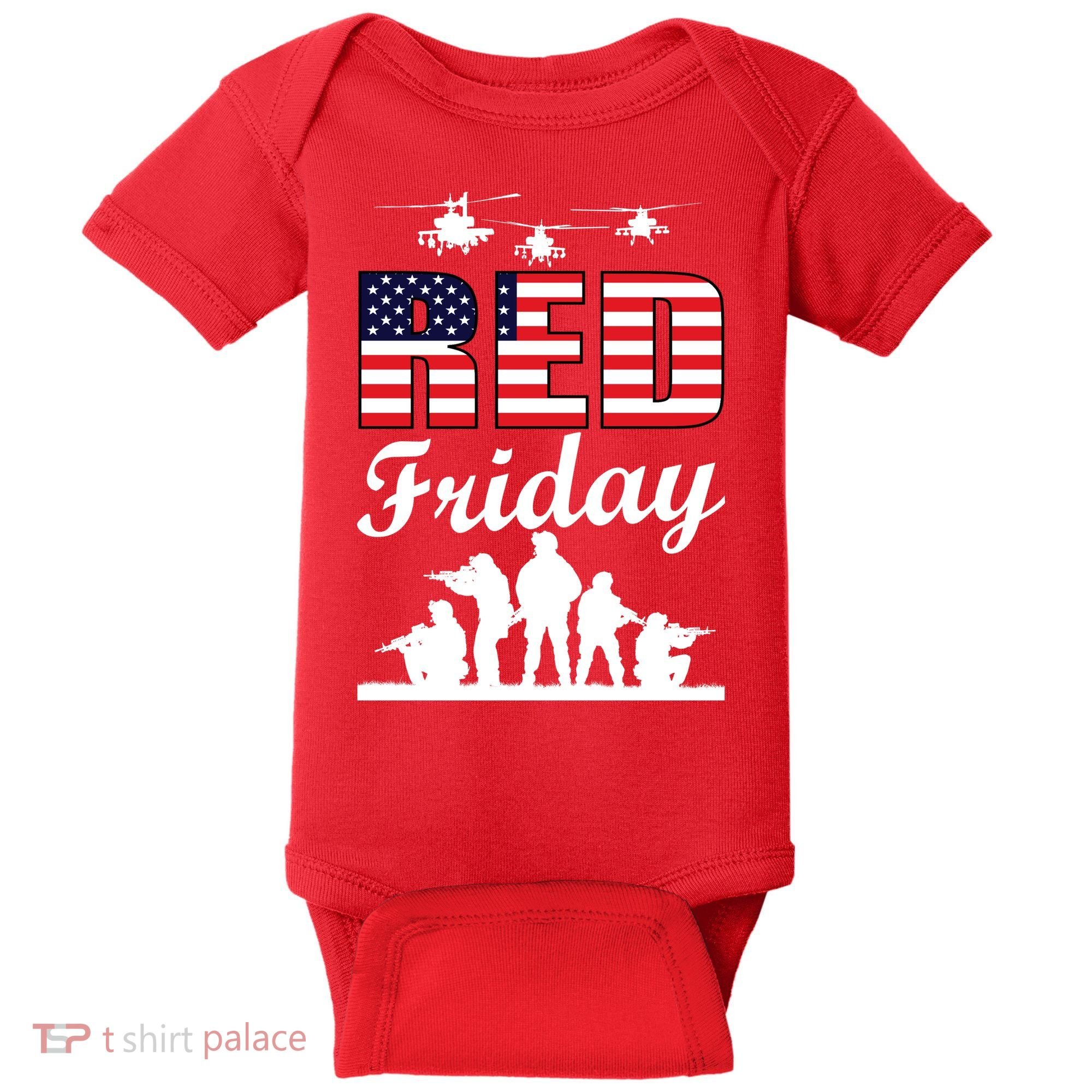 Red Friday Veterans Tribute Baby Bodysuit