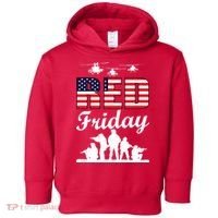 Red Friday Veterans Tribute Toddler Hoodie thumb 0