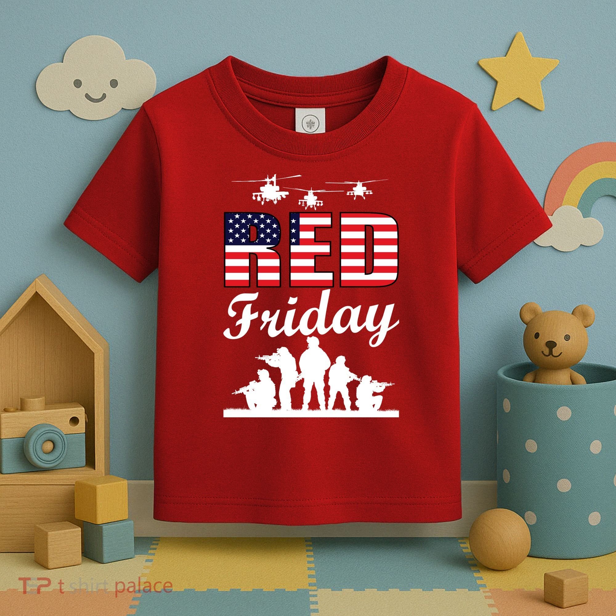 Red Friday Veterans Tribute Toddler T-Shirt