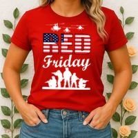 Red Friday Veterans Tribute Women's T-Shirt thumb 2