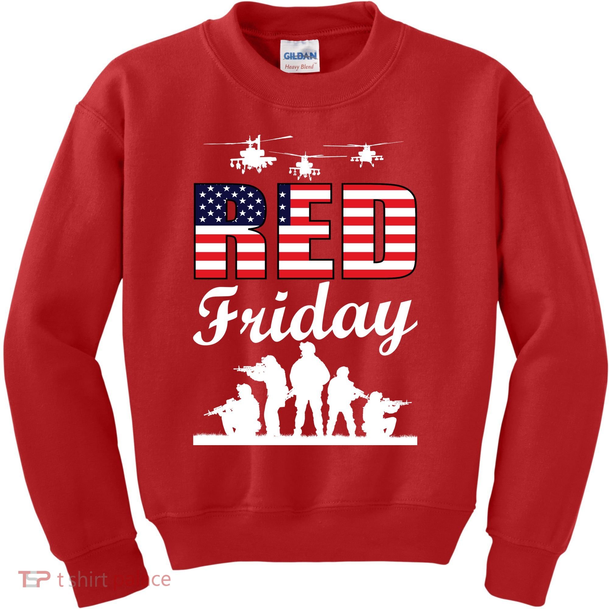 Red Friday Veterans Tribute Kids Sweatshirt