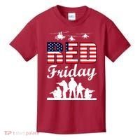 Red Friday Veterans Tribute Kids T-Shirt thumb 0