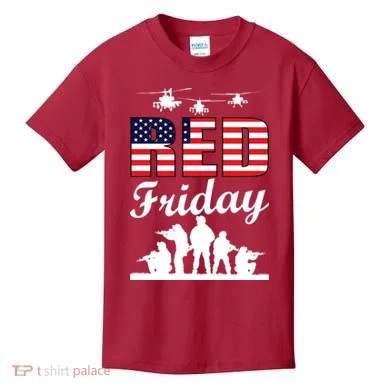 Red Friday Veterans Tribute Kids T-Shirt