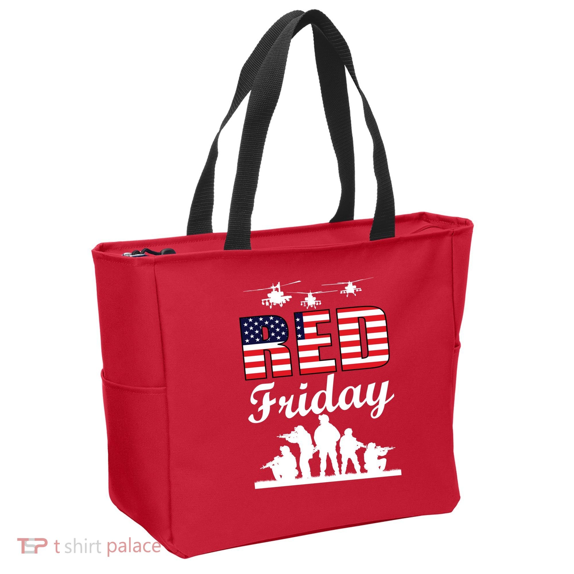 Red Friday Veterans Tribute Tote Bag