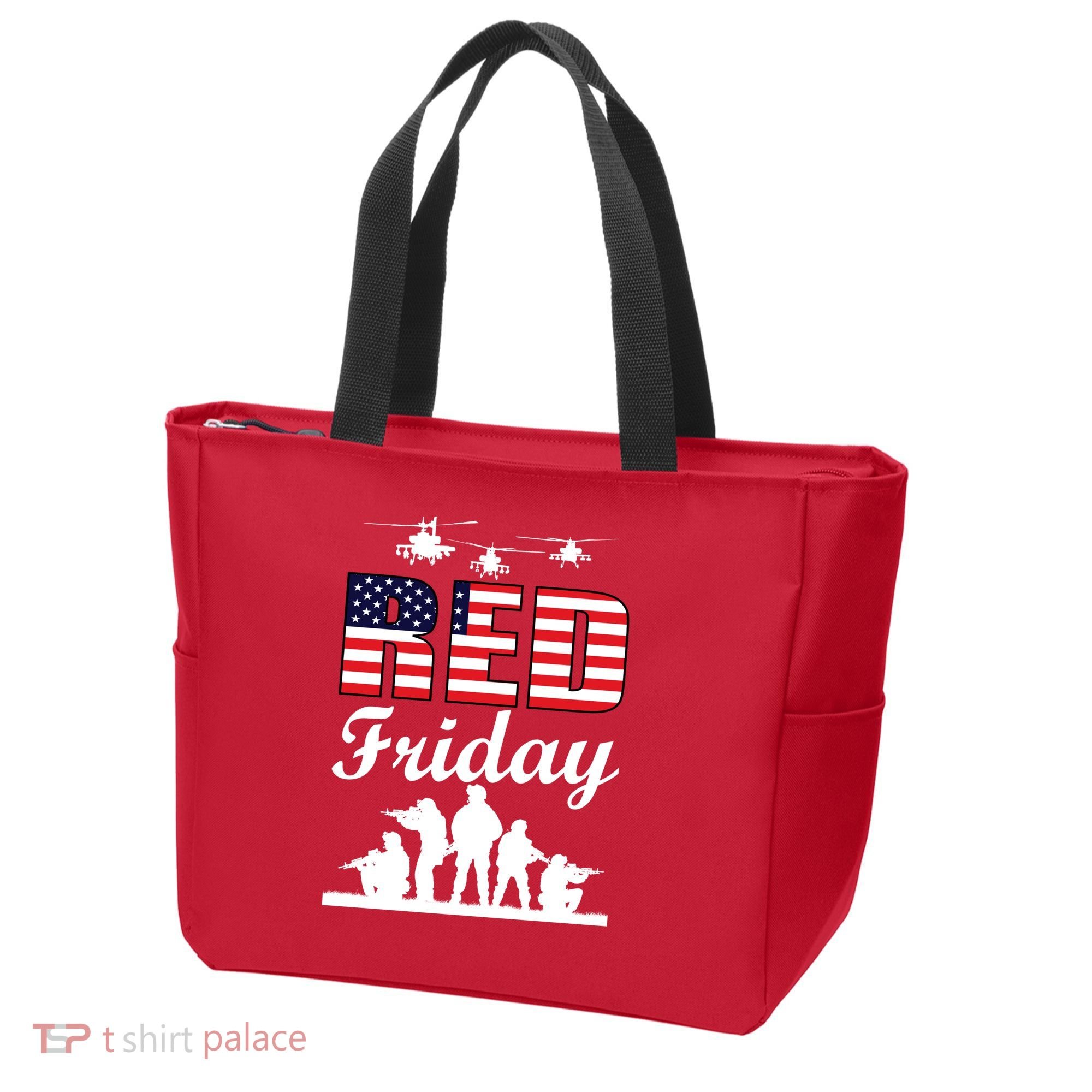 Red Friday Veterans Tribute Tote Bag