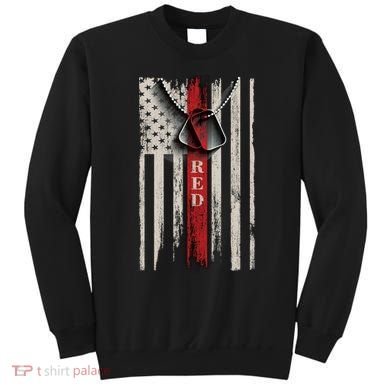 Red Friday Vintage American Flag Sweatshirt