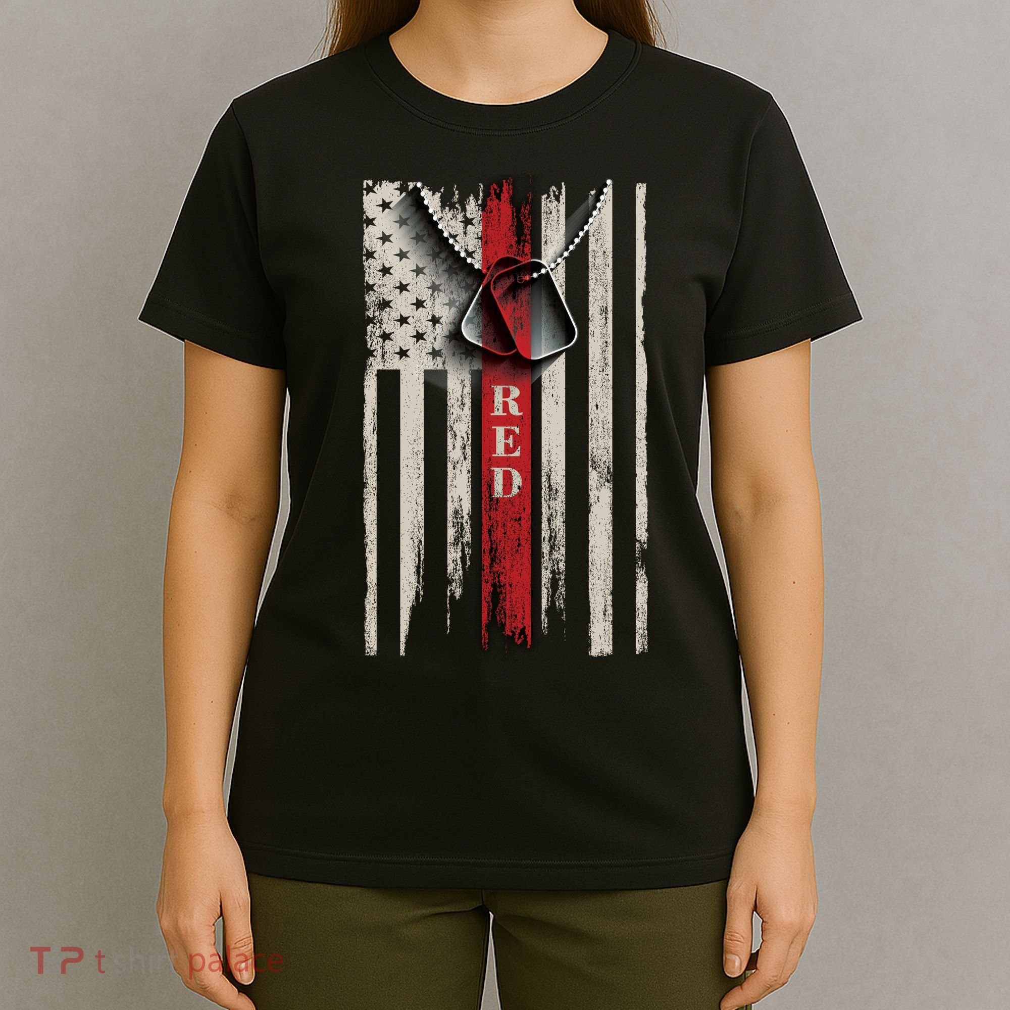 Red Friday Vintage American Flag T-Shirt
