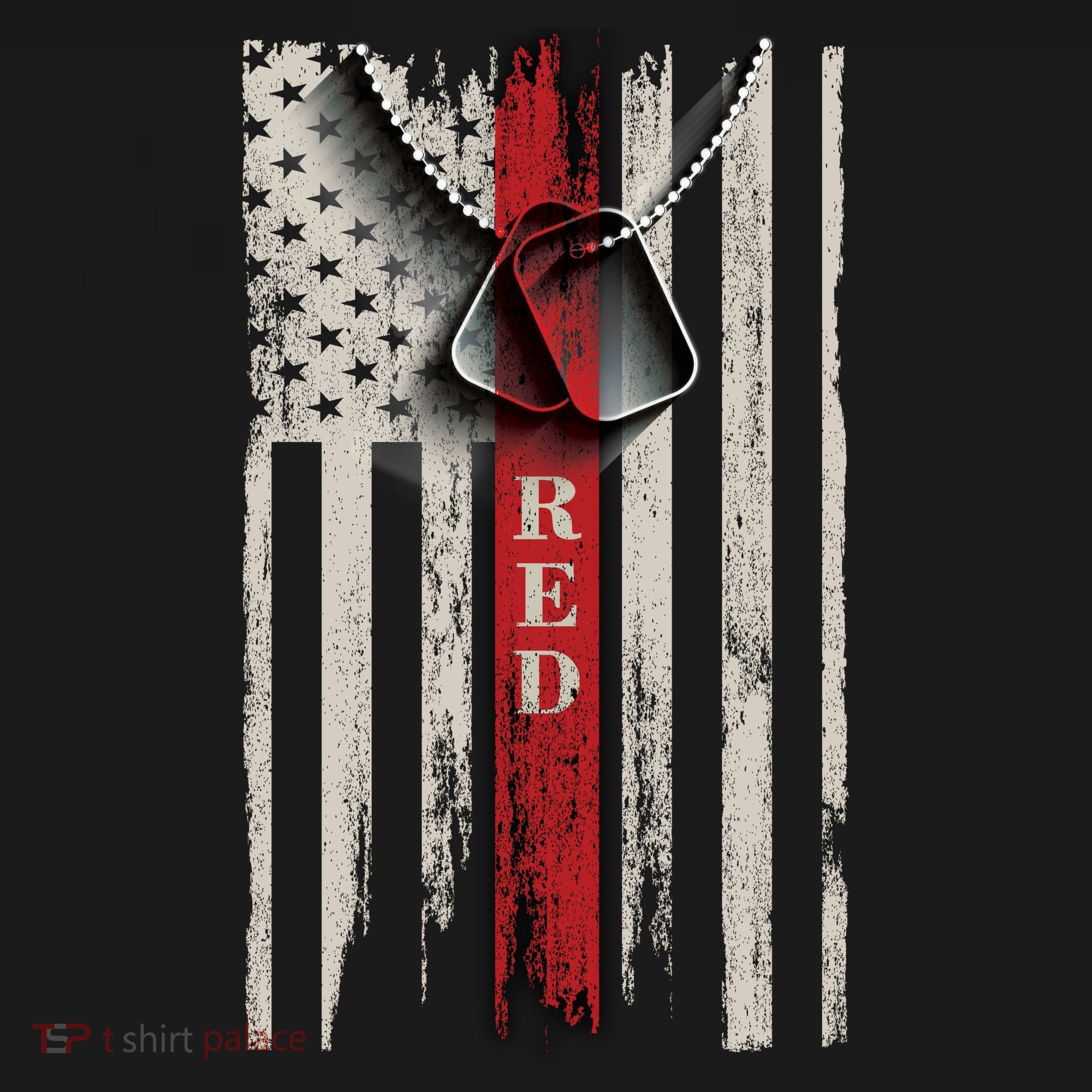 Red Friday Vintage American Flag T-Shirt