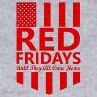Red Fridays Military Flag Women's Racerback Cropped Tank thumb 2