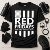 Red Fridays Military Flag Cooling Performance Crew T-Shirt thumb 3