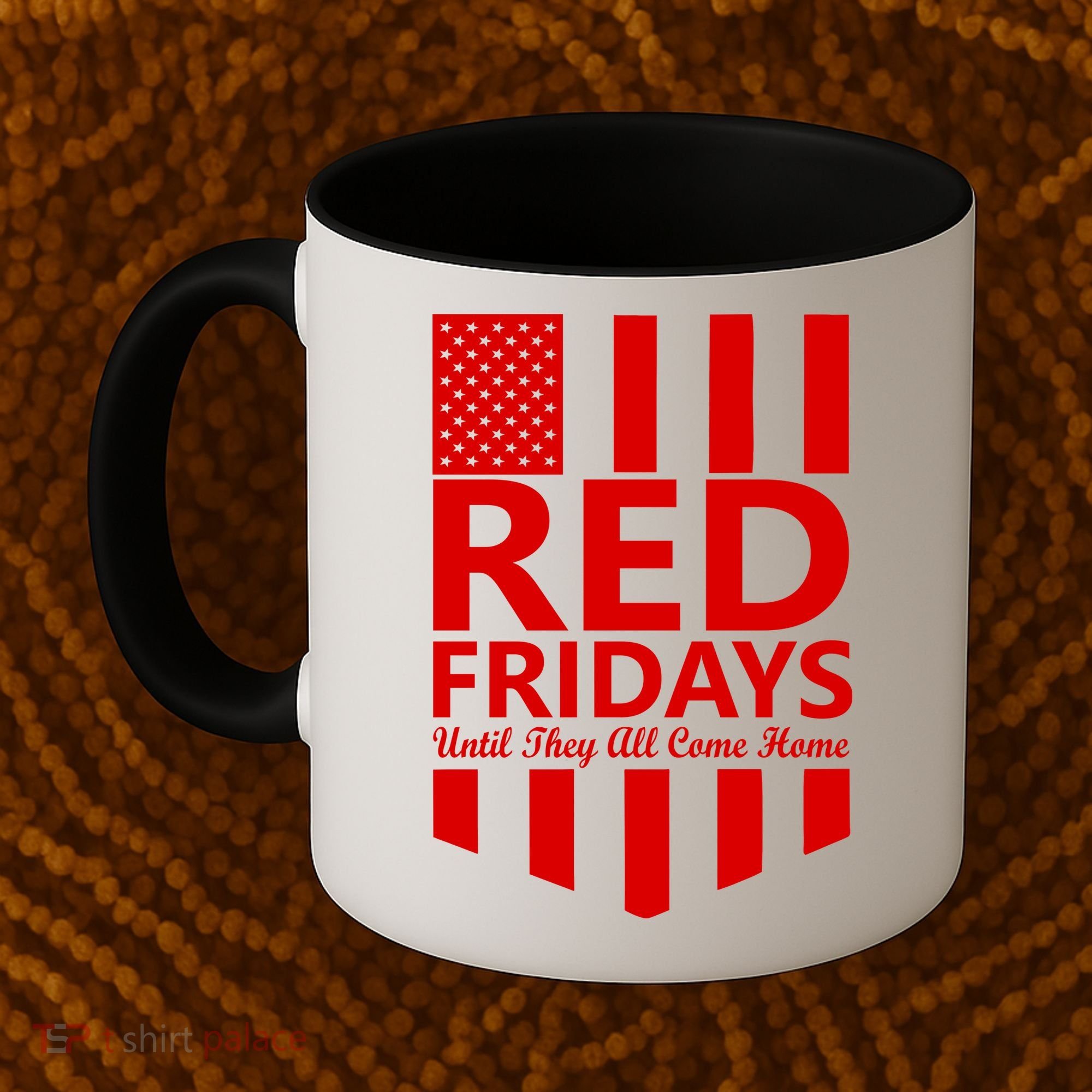 Red Fridays Military Flag Coffee Mug