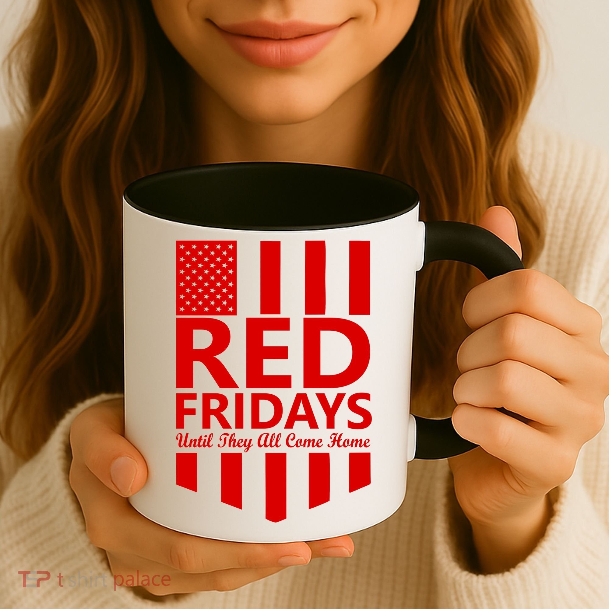 Red Fridays Military Flag Coffee Mug