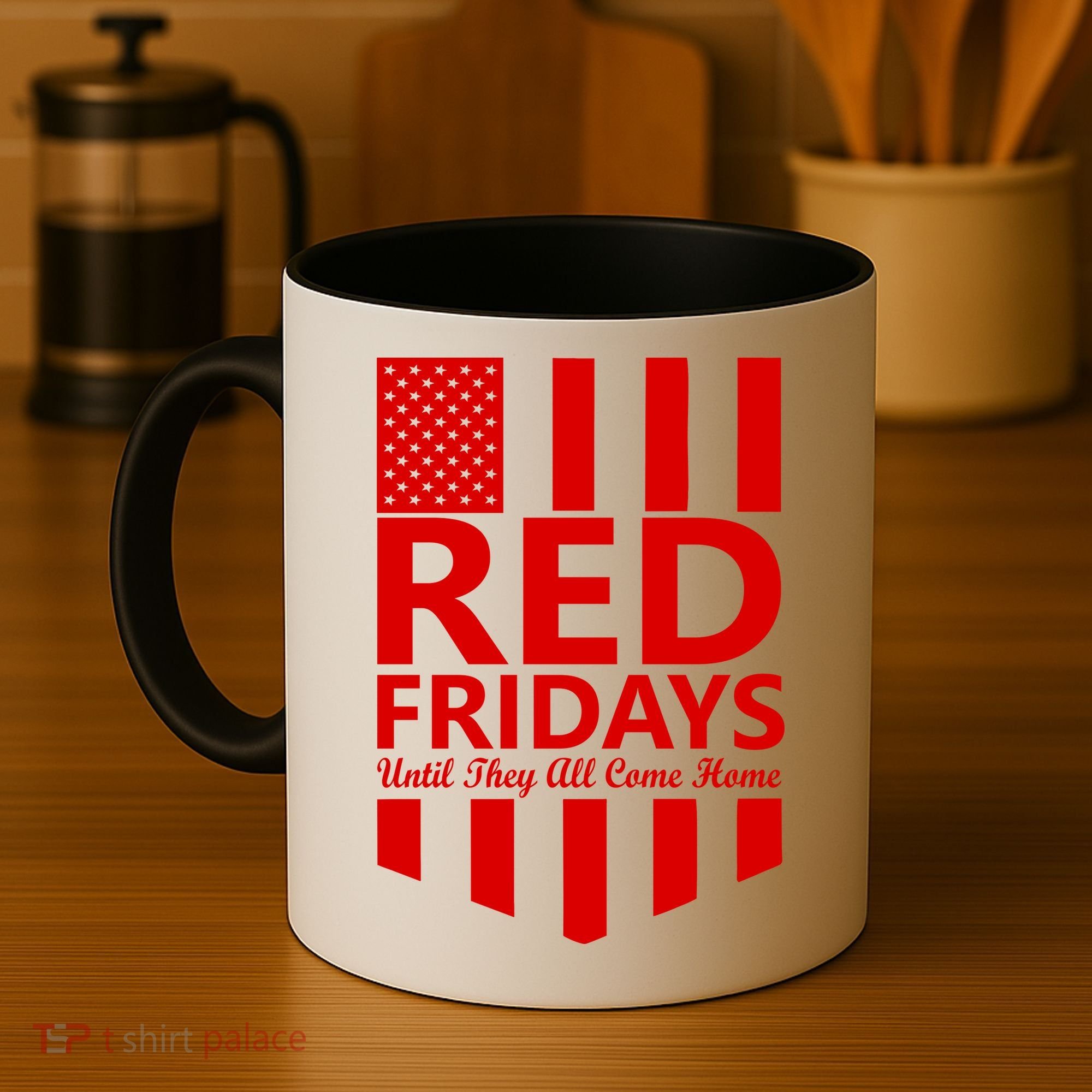 Red Fridays Military Flag Coffee Mug