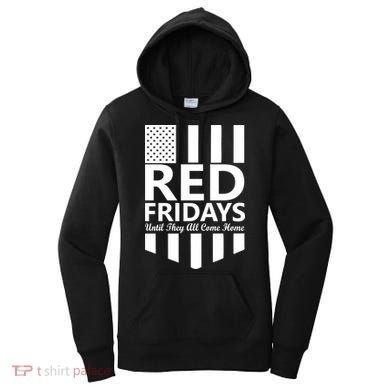 Red Fridays Military Flag Women's Hoodie