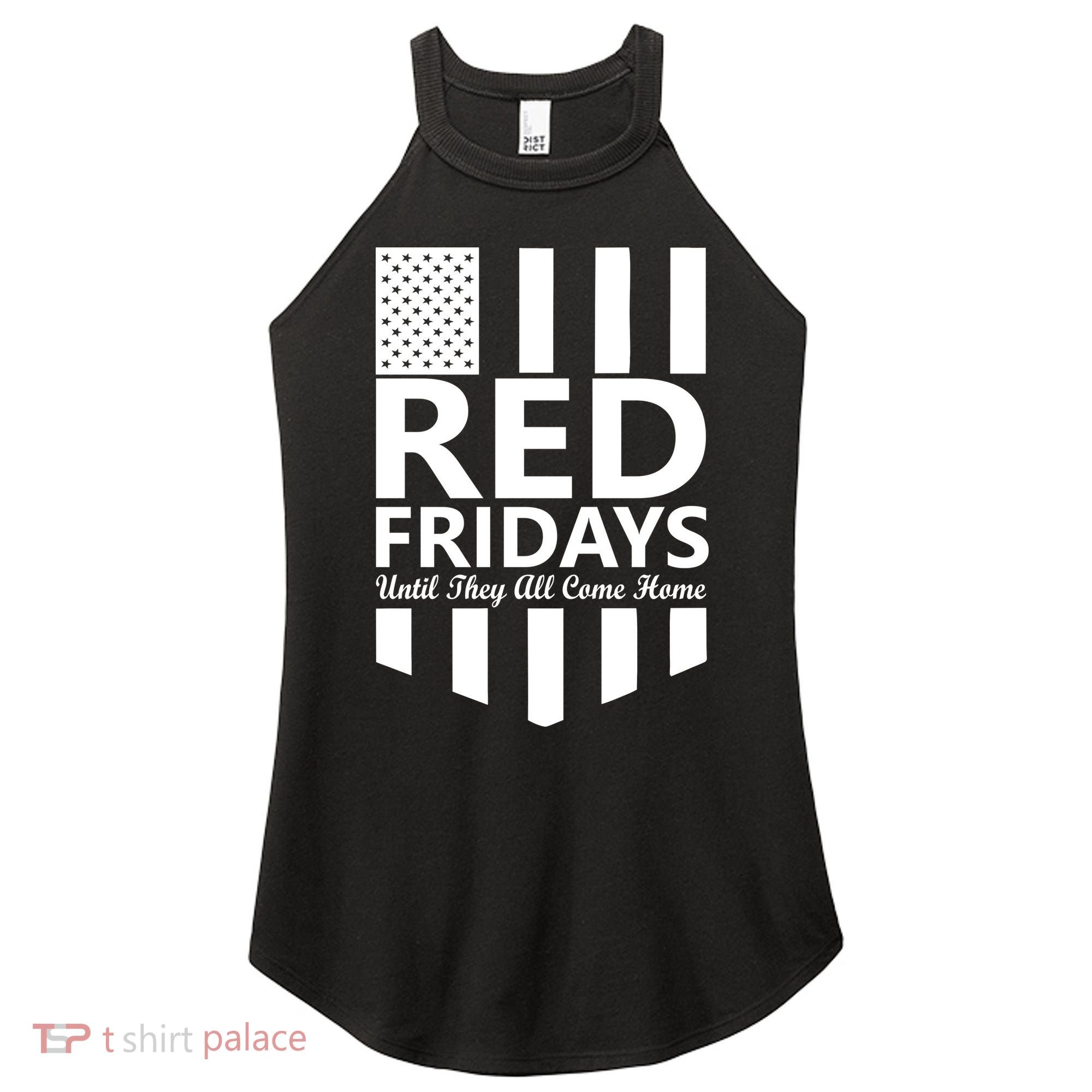 Red Fridays Military Flag Women's Perfect Tri Rocker Tank