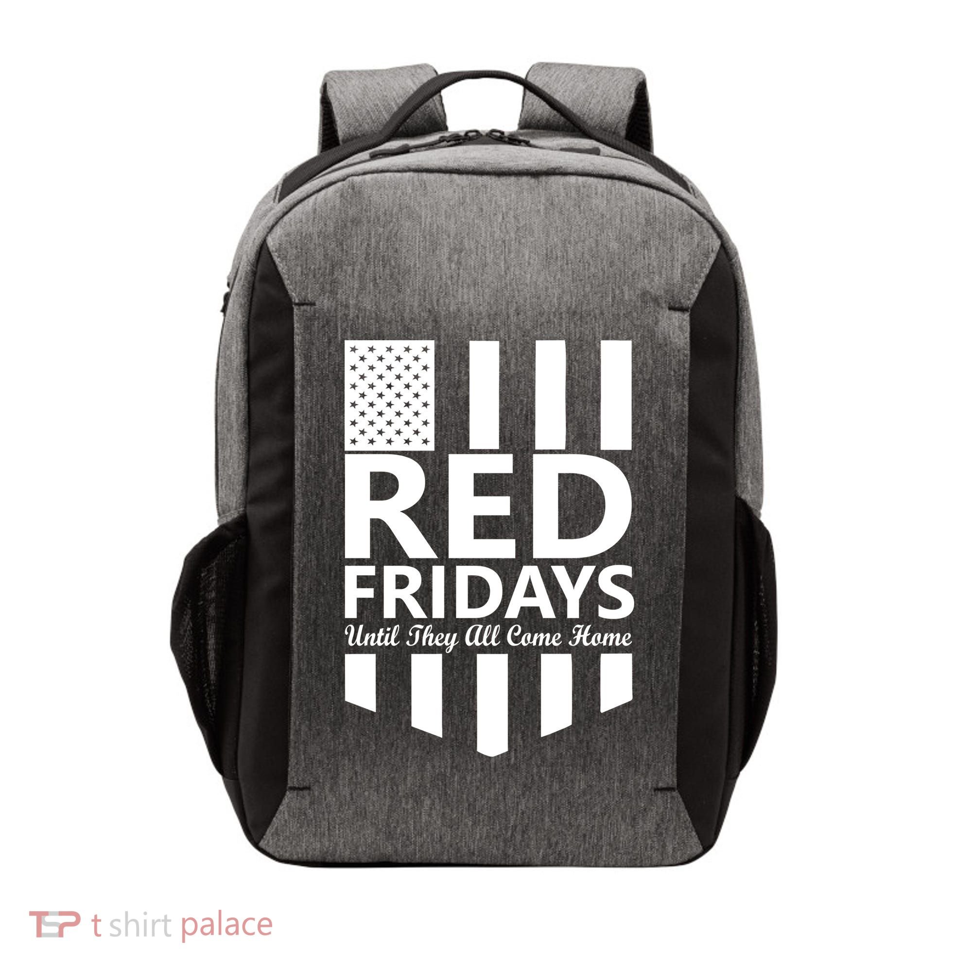 Red Fridays Military Flag Vector Backpack