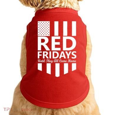 Red Fridays Military Flag Doggie Tank