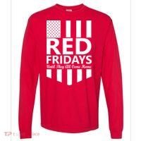 Red Fridays Military Flag Comfort Colors Heavyweight Long Sleeve T-Shirt thumb 0
