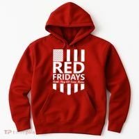 Red Fridays Military Flag Hoodie thumb 0
