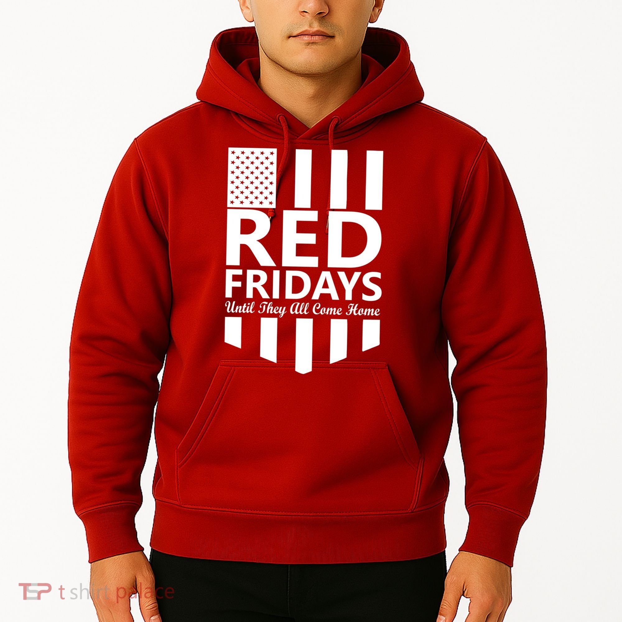 Red Fridays Military Flag Hoodie