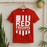 Red Fridays Military Flag T-Shirt thumb 2