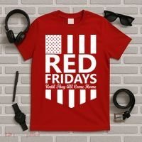 Red Fridays Military Flag T-Shirt thumb 5