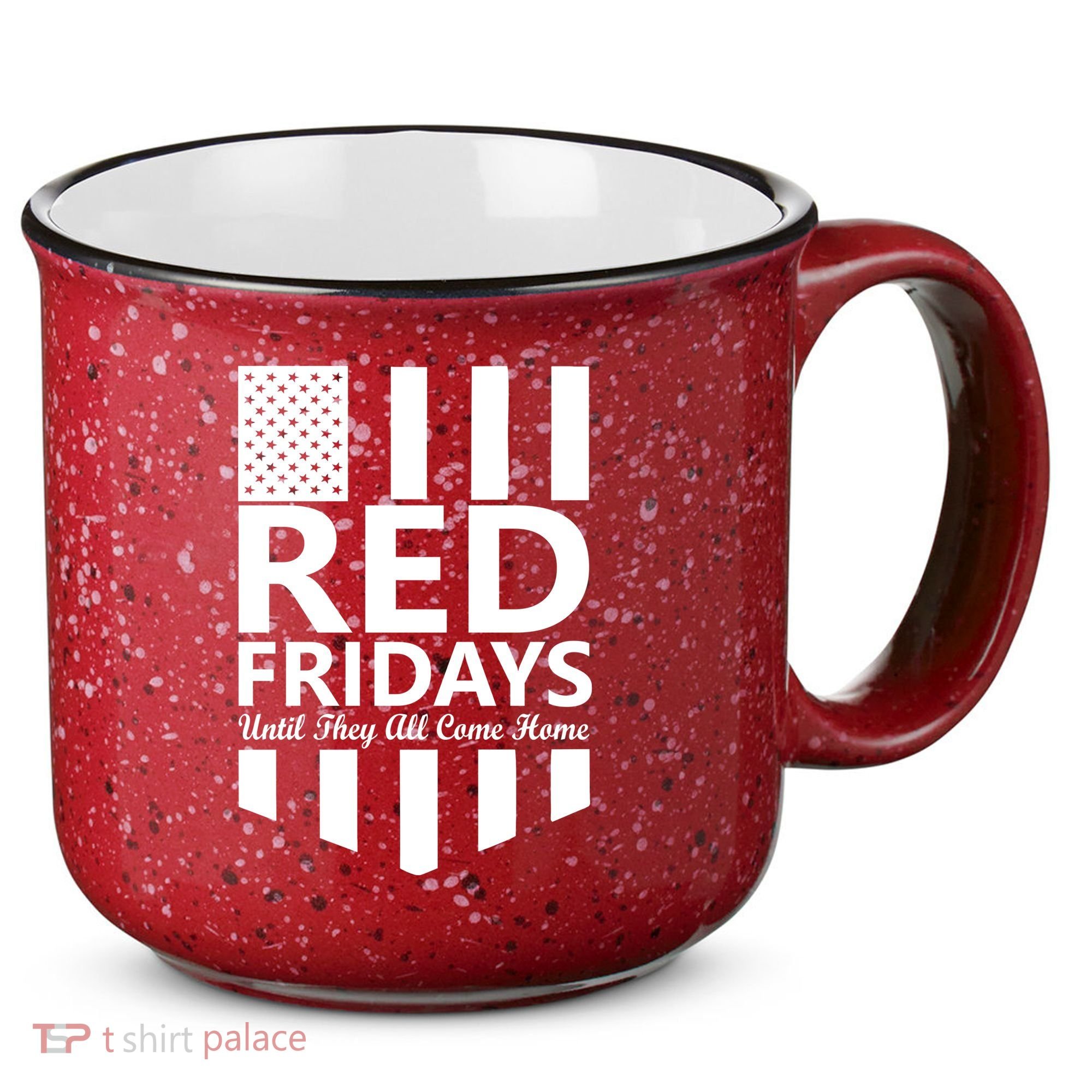 Red Fridays Military Flag 15oz Campfire Ceramic Mug