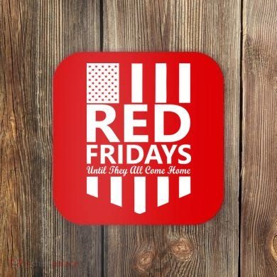 Red Fridays Military Flag Coaster