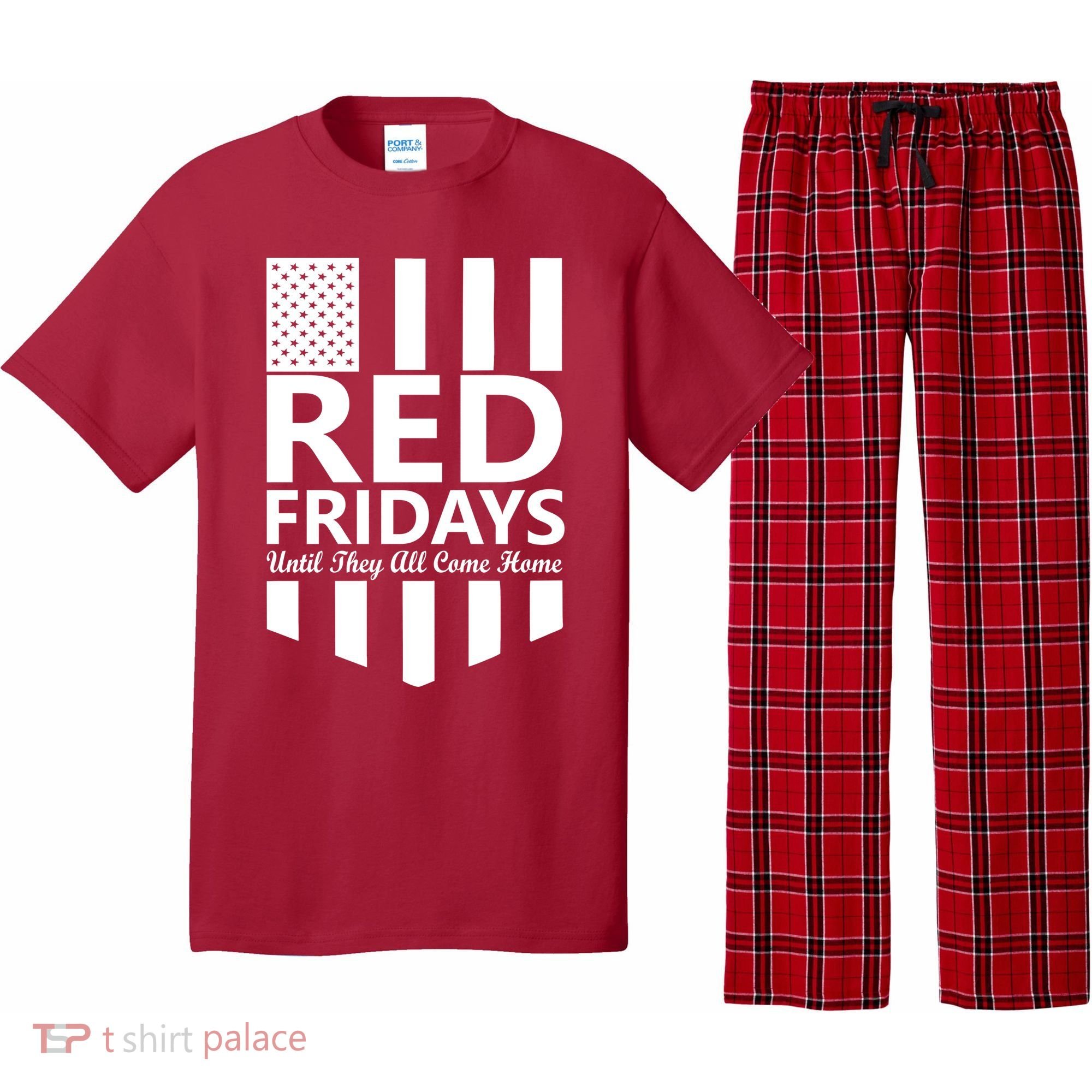 Red Fridays Military Flag Pajama Set