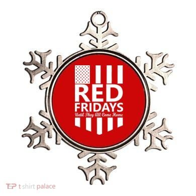 Red Fridays Military Flag Ornament
