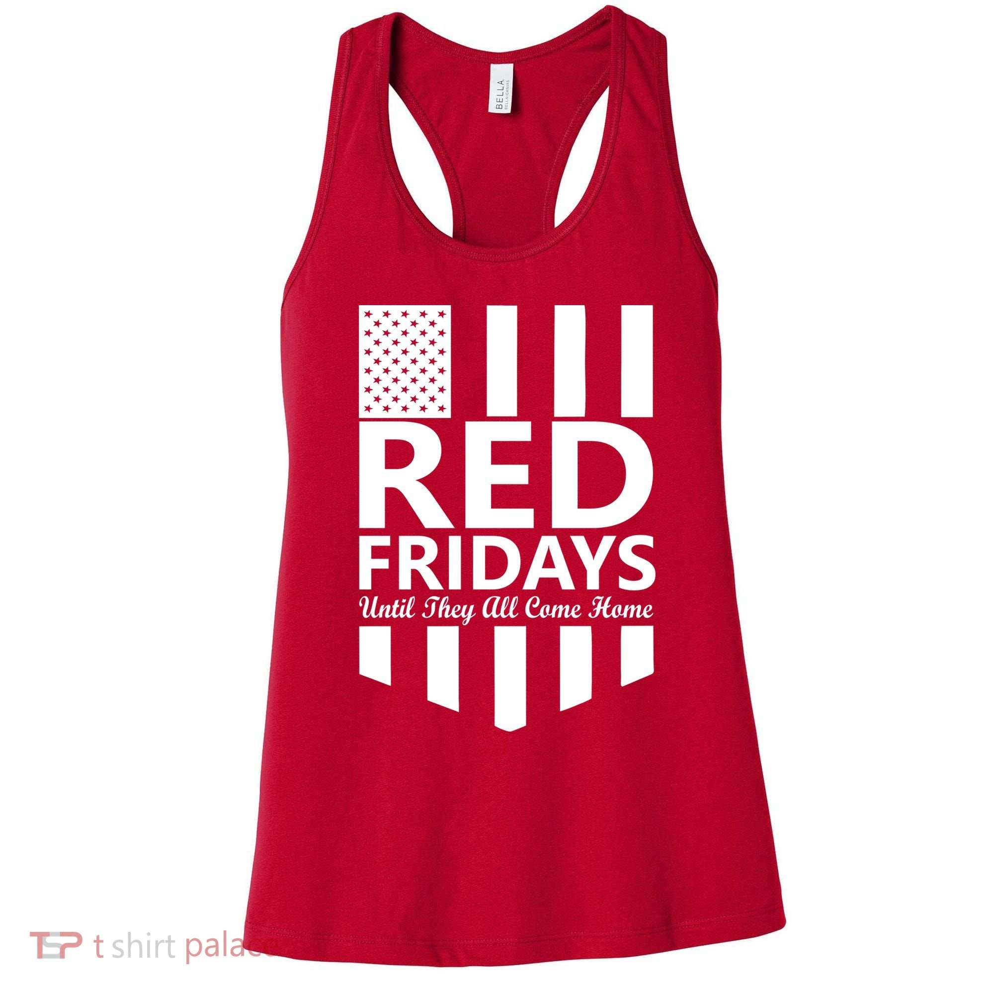 Red Fridays Military Flag Women's Tank Top