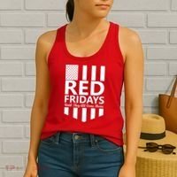 Red Fridays Military Flag Women's Tank Top thumb 2