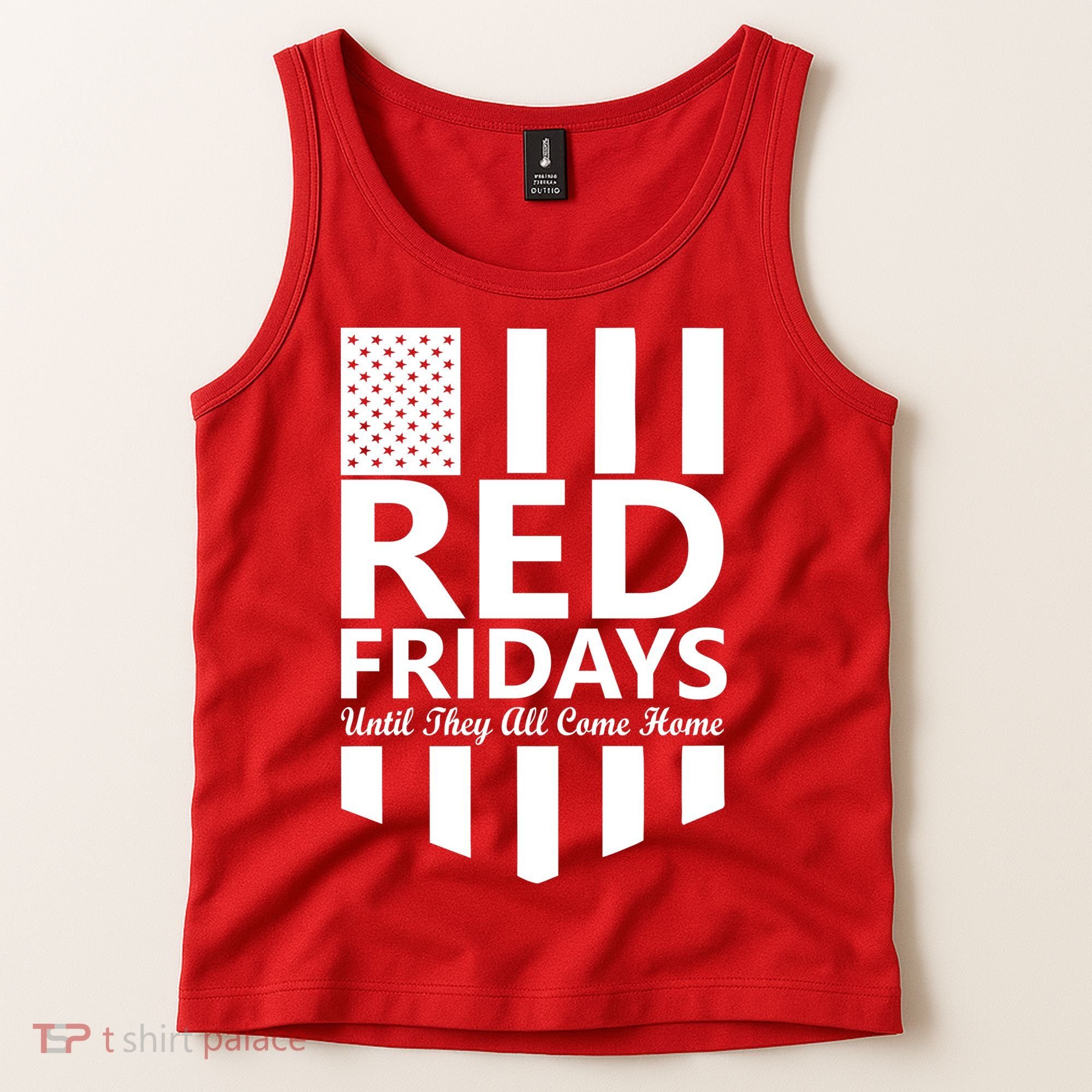 Red Fridays Military Flag Tank Top