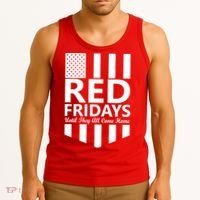 Red Fridays Military Flag Tank Top thumb 3
