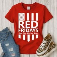 Red Fridays Military Flag Women's T-Shirt thumb 3