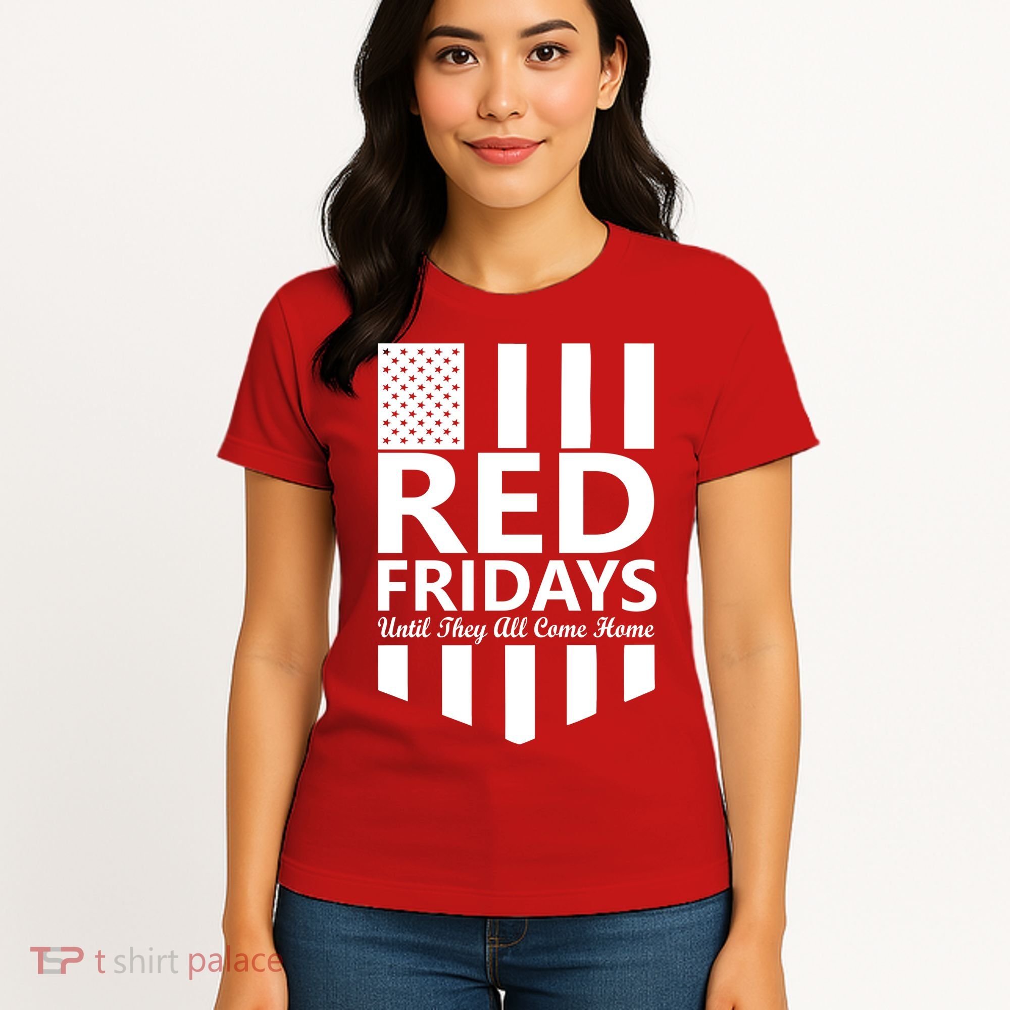 Red Fridays Military Flag Women's T-Shirt