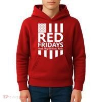 Red Fridays Military Flag Kids Hoodie thumb 4