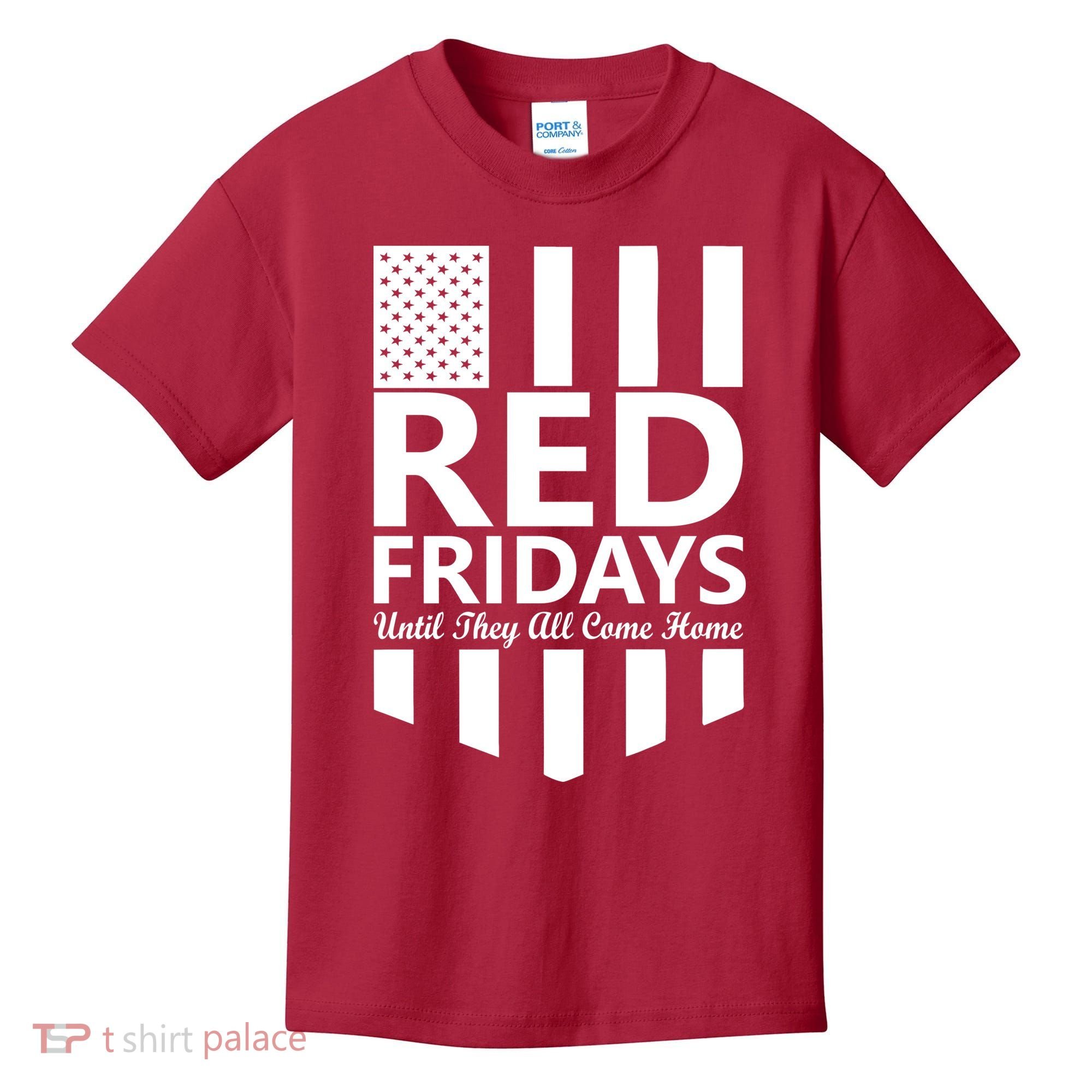 Red Fridays Military Flag Kids T-Shirt
